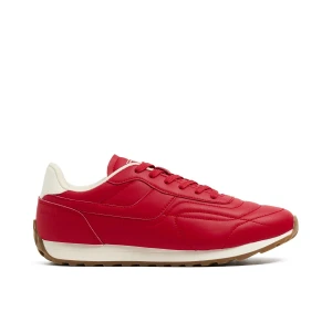 Cropp - Czerwone sneakersy z imitacji skóry - czerwony