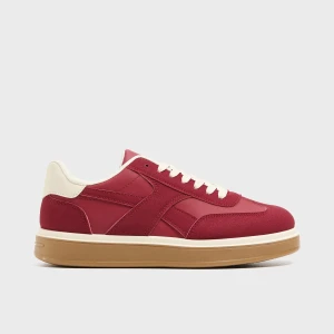 Cropp - Czerwone sneakersy z imitacji skóry - czerwony