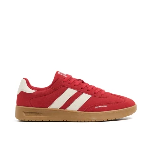 Cropp - Czerwone sneakersy z imitacji zamszu - czerwony