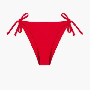 Cropp - Czerwony dół od bikini z wiązaniem - czerwony