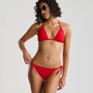 Cropp - Czerwony wiązany stanik od bikini - czerwony