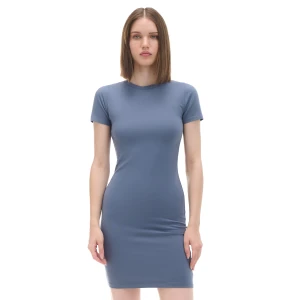 Cropp - Dopasowana sukienka mini - granatowy