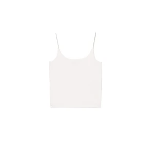 Cropp - Dopasowany biały crop top - biały