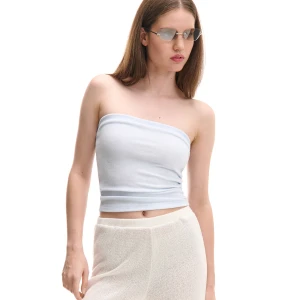 Cropp - Dopasowany błękitny top - błękitny