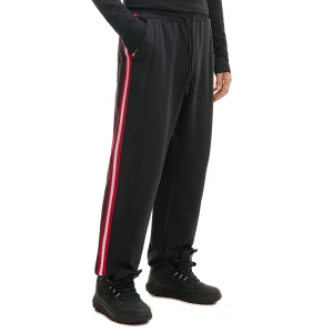 Cropp - Dresowe czarne joggery z lampasami - czarny