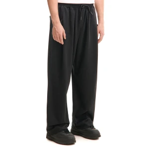 Cropp - Dresowe czarne spodnie wide leg - czarny
