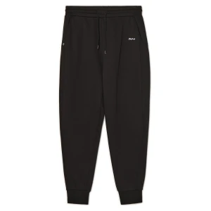 Cropp - Dresowe czarne spodnie z haftem - czarny