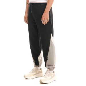 Cropp - Dresowe spodnie z ozdobnymi panelami - czarny