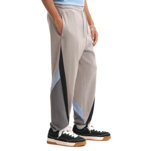 Cropp - Dresowe spodnie z ozdobnymi panelami - szary