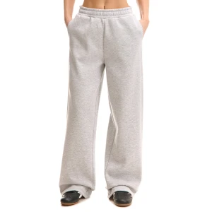 Cropp - Dresowe szare spodnie straight - jasny szary