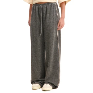 Cropp - Dresowe szare spodnie wide leg - szary