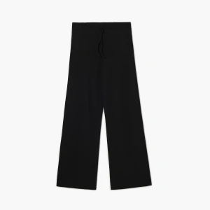 Cropp - Dresy wide leg z wysokim stanem - czarny