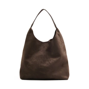 Cropp - Duża brązowa torebka hobo - brązowy