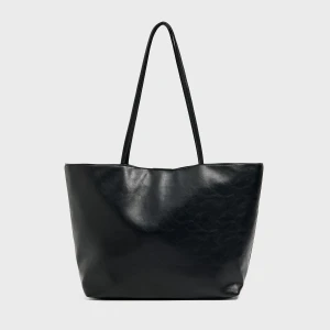 Cropp - Duża czarna tote bag - czarny