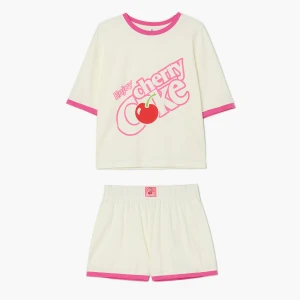 Cropp - Dwuczęściowa piżama Coca Cola - kremowy