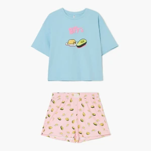 Cropp - Dwuczęściowa piżama Gudetama - wielobarwny