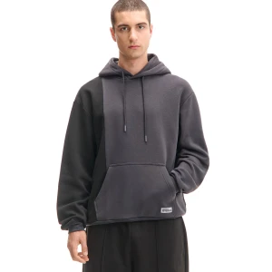 Cropp - Dwukolorowa bluza z kapturem - czerwony