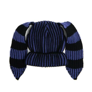 Cropp - Dwukolorowa czapka z uszami królika - niebieski