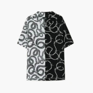 Cropp - Dwukolorowa koszula z wiskozy - biały