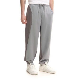 Cropp - Dwukolorowe joggery z kieszenią na rzep - szary