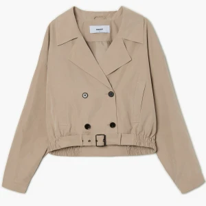 Cropp - Dwurzędowa krótka kurtka - beżowy