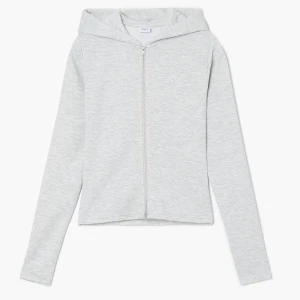Cropp - Dwustronnie rozpinana bluza z modalem - szary