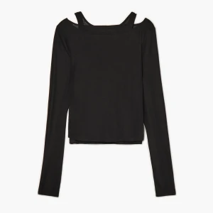 Zdjęcie produktu Cropp - Dwuwarstwowa czarna koszulka longsleeve - czarny