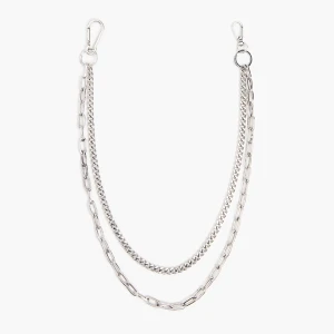 Cropp - Dwuwarstwowy naszyjnik typu łańcuch - srebrny