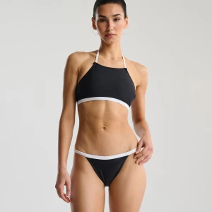 Cropp - Figi od bikini z kontrastowym wykończeniem - czarny