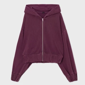 Cropp - Fioletowa bluza z szerokimi ściągaczami - fioletowy