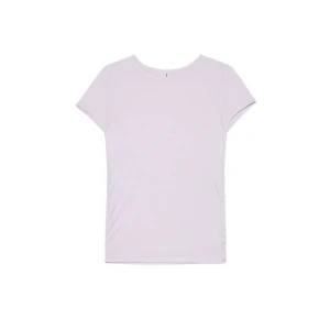 Cropp - Fioletowa koszulka z marszczeniem po bokach - fioletowy