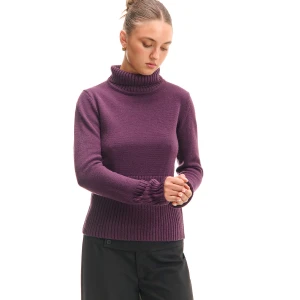 Cropp - Fioletowy sweter z golfem - fioletowy