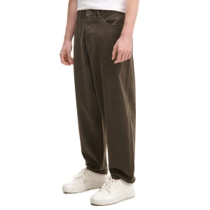Cropp - Gładkie spodnie baggy loose - zielony