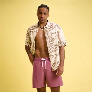 Cropp - Gładkie szorty kąpielowe basic - fioletowy