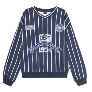 Zdjęcie produktu Cropp - Granatowa bluza z nadrukami w stylu college - granatowy