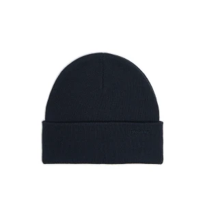 Cropp - Granatowa czapka beanie z naszywką - granatowy