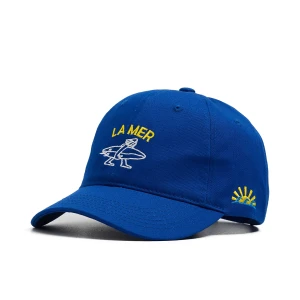 Cropp - Granatowa czapka z daszkiem i naszywką - granatowy