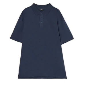 Cropp - Granatowa koszulka polo - granatowy