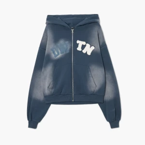 Cropp - Granatowa rozpinana bluza z kapturem - granatowy
