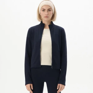 Cropp - Granatowa rozpinana bluza ze stójką - granatowy