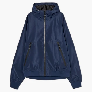 Cropp - Granatowa solidna kurtka z kapturem - granatowy