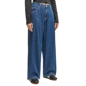 Cropp - Granatowe jeansy boyfriend loose fit - granatowy