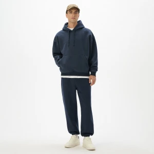 Cropp - Granatowe joggery basic - granatowy