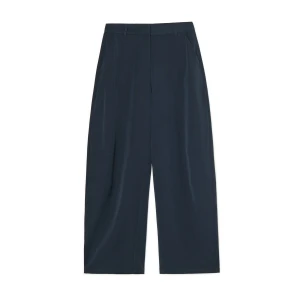 Cropp - Granatowe spodnie baggy z wiskozą - granatowy