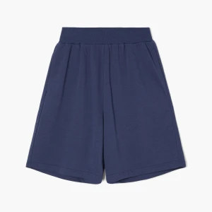 Cropp - Granatowe szorty bermudy z wysokim stanem - granatowy