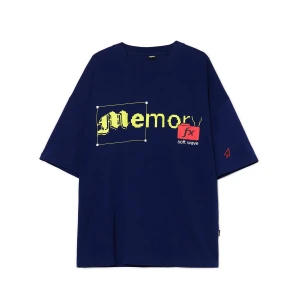 Cropp - Granatowy T-shirt z nadrukiem - granatowy