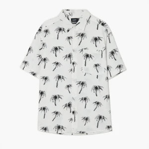Cropp - Hawajska koszula z palmami - biały