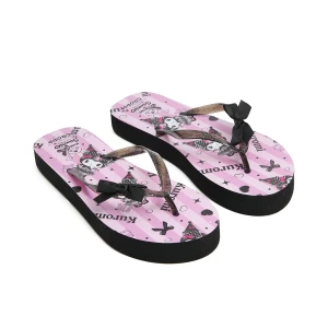 Cropp - Japonki Kuromi z brokatowym paskiem - czarny