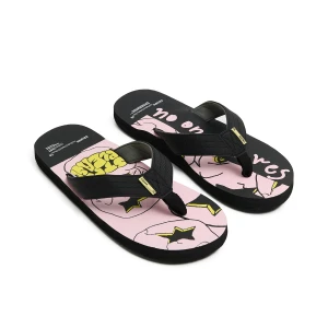 Cropp - Japonki z kolorowym nadrukiem - różowy