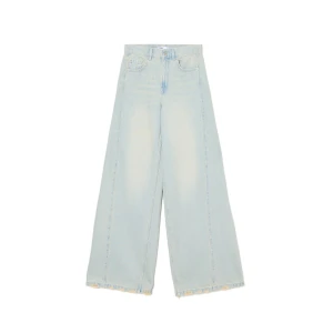 Cropp - Jasne jeansy wide leg - niebieski